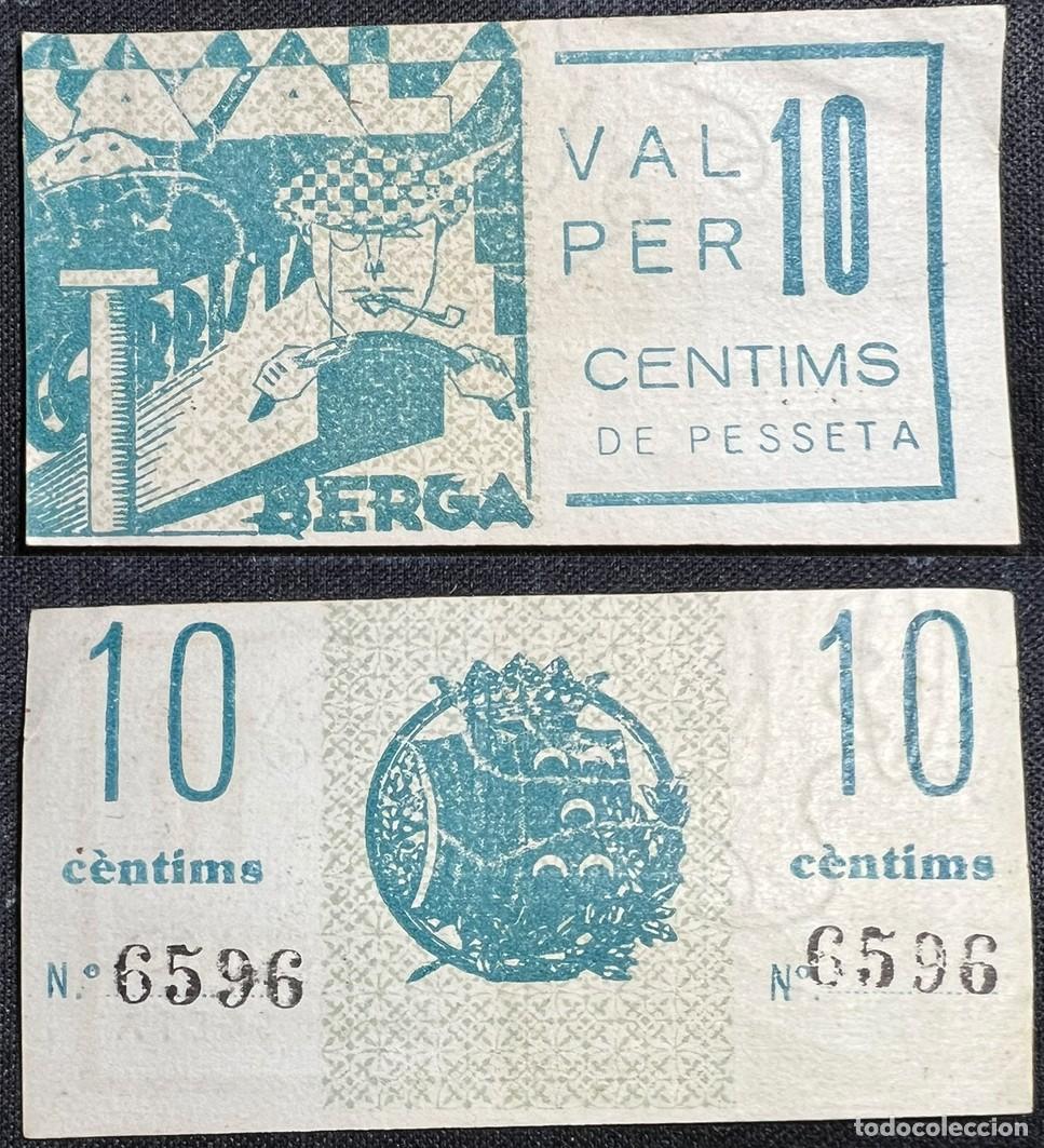 Billetes locales: BERGA - 10 CENTIMS DE PESSETA - CASALS GORRISTA