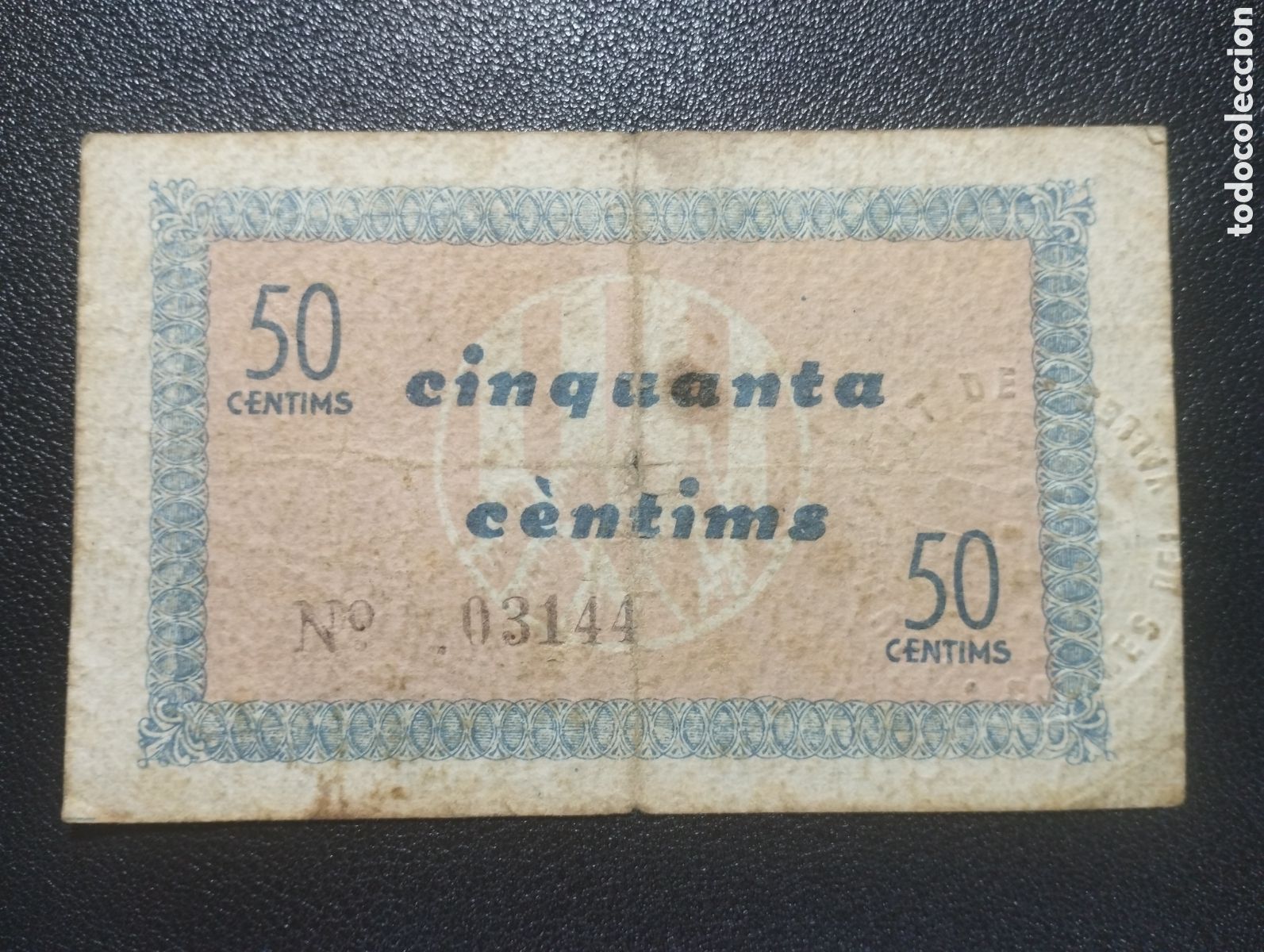 Billetes locales: Barcelona - Codines posee sello en seco - Foto 2