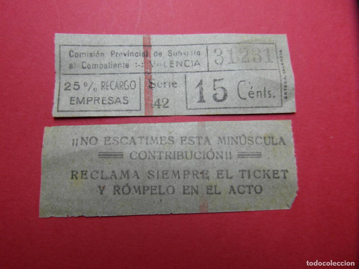 Lokale Banknoten: REF: BIT_GC_SINDI-01 COMISION PROVINCIAL SUBSIDIO COMBATIENTE VALENCIA 15 CENTIMO VALE CAPICUA 31231