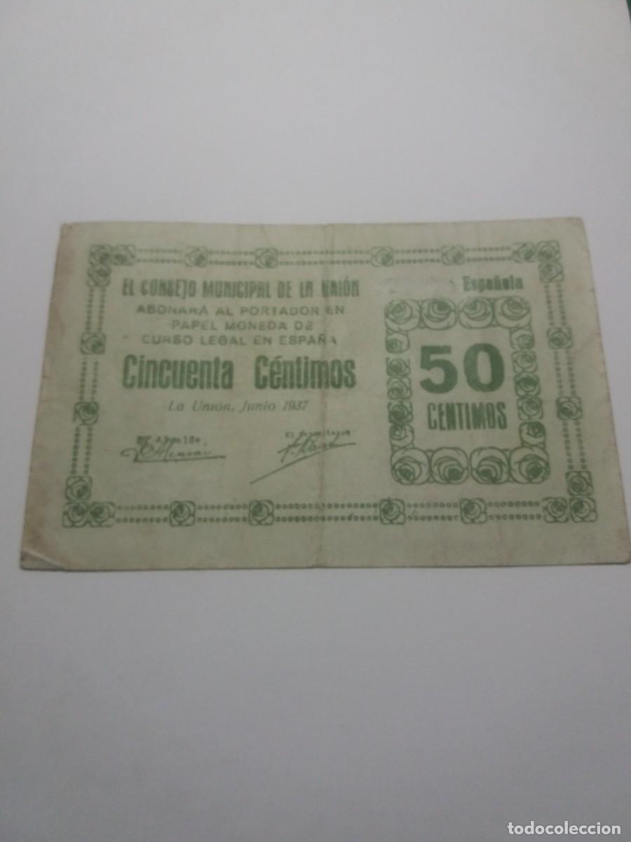 Billetes locales: Billete 50 C&eacute;ntimos Consejo Municipal LA UNION