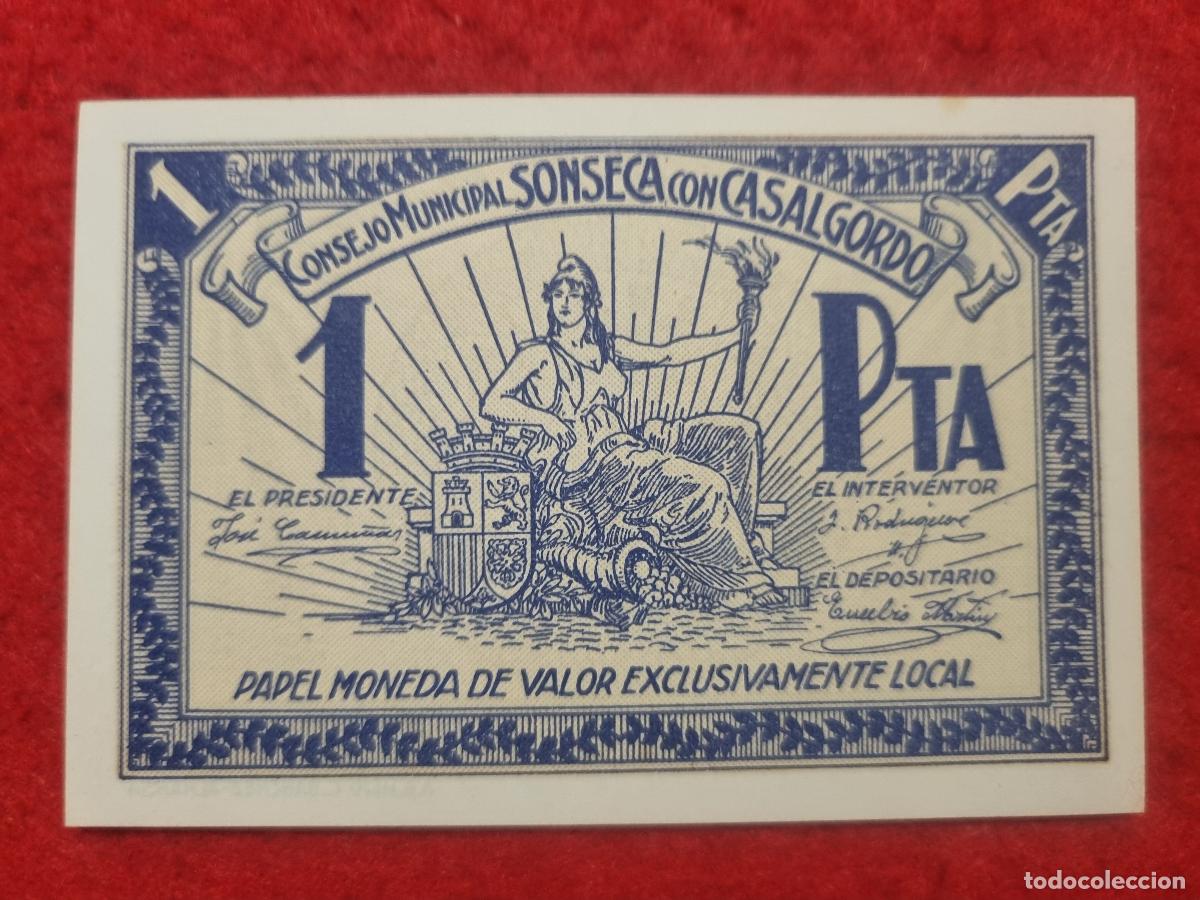 Billetes locales: BILLETE LOCAL GUERRA CIVIL SONSECA CASLGORDO TOLEDO 1 PESETA LEER DESCRIPCION ORIGINAL PG
