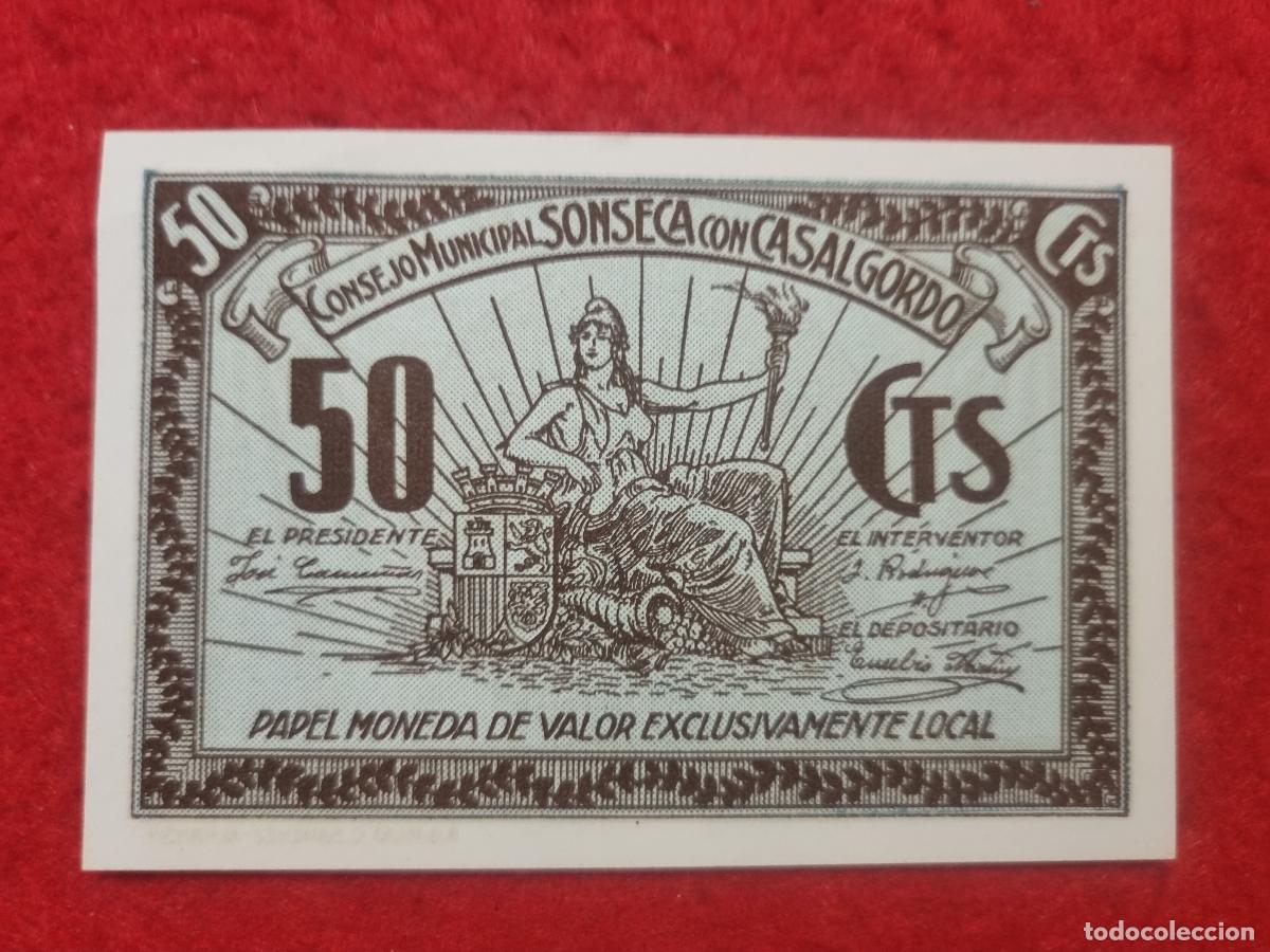 Billetes locales: BILLETE LOCAL GUERRA CIVIL SONSECA CASLGORDO TOLEDO 50 CENTIMOS LEER DESCRIPCION ORIGINAL PG