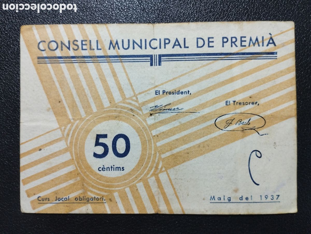 Billetes locales: Barcelona - Premia consejo municipal