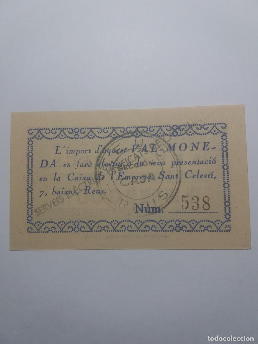 Billetes locales: Billete 0,50 pessetes S.E.U.C. (Serveis electrics unificats Catalunya) REUS
