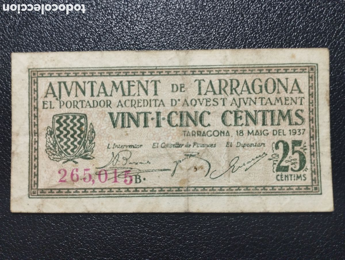 Banconote locali: Tarragona - Ayuntamiento