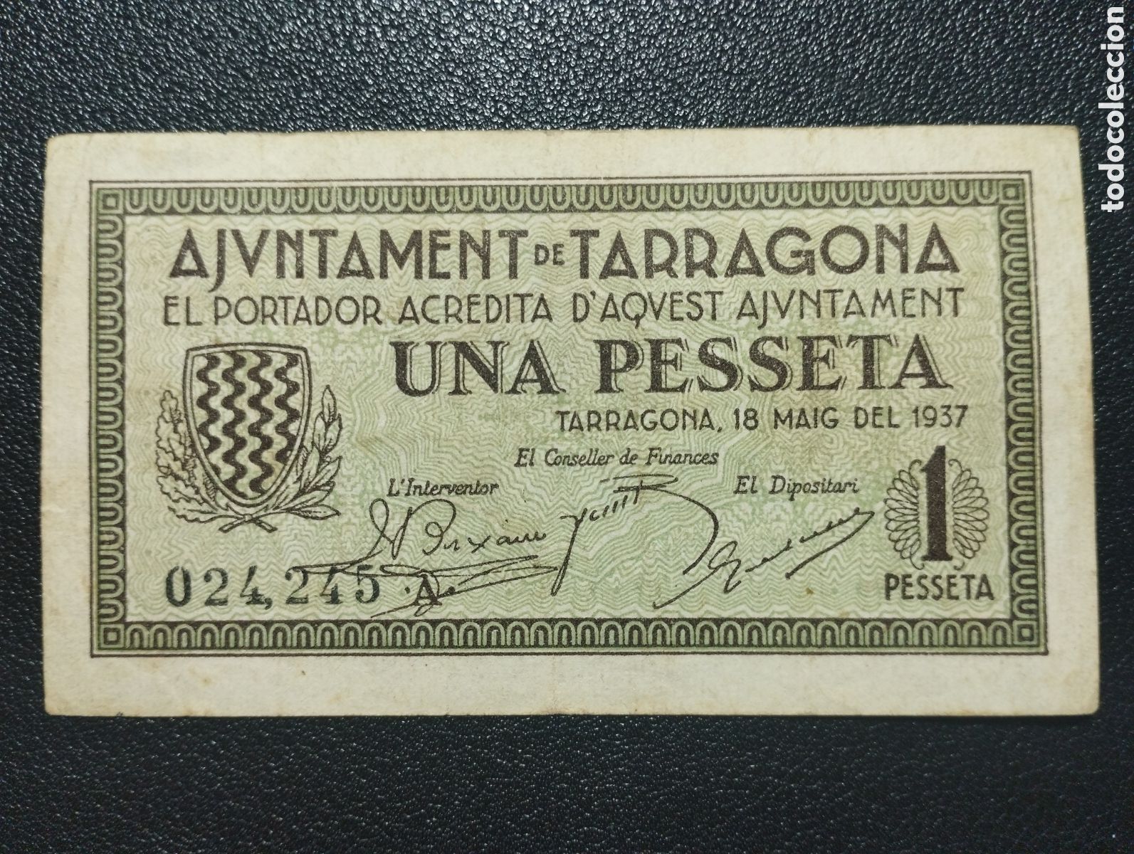 Local Banknotes: Tarragona - ayuntamiento