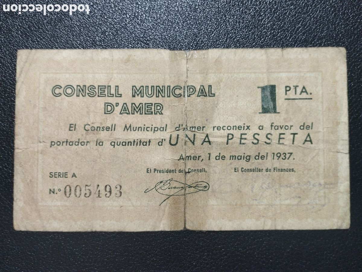 Billetes locales: Gerona - Amer consejo municipal