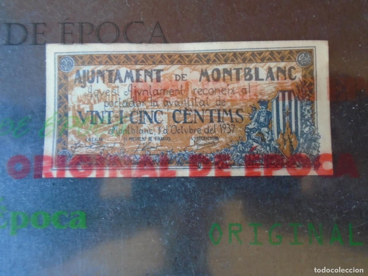 Billetes locales: (BL-156)BILLETE LOCAL - GUERRA CIVIL - 25 CTS.AJUNTAMENT DE MONTBLANC