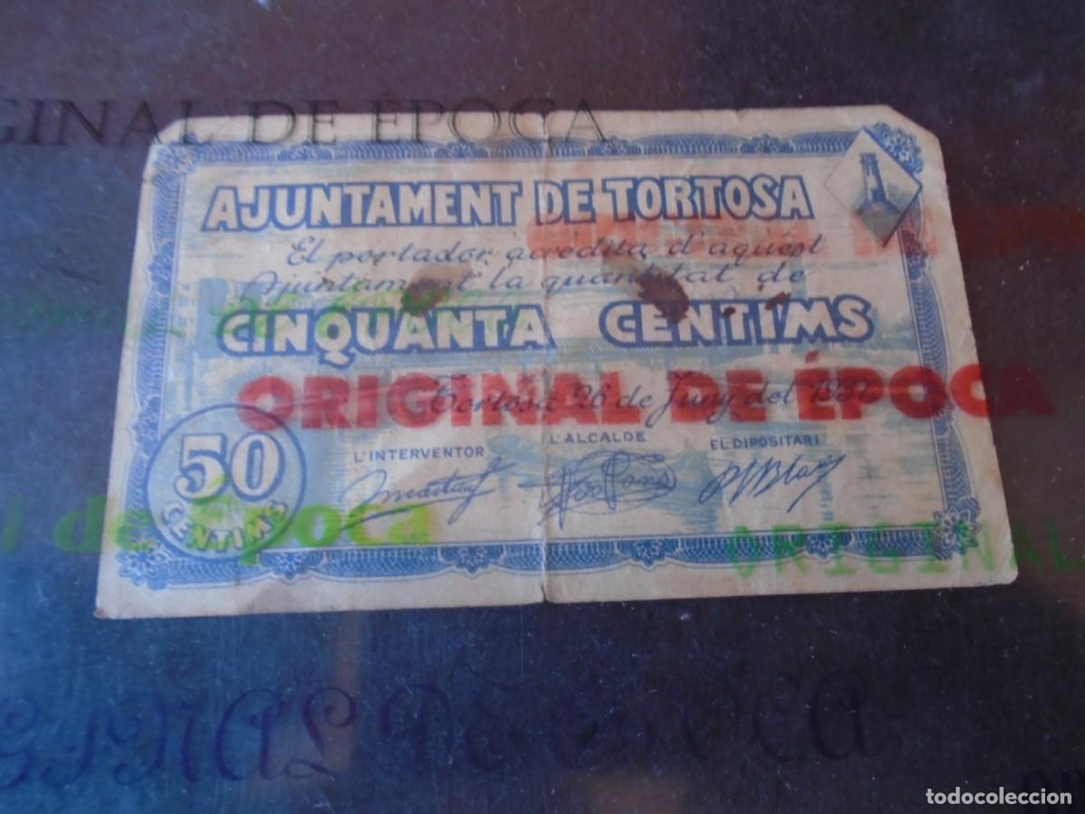 Billetes locales: (BL-184)BILLETE LOCAL - GUERRA CIVIL - 50 CTS.AJUNTAMENT DE TORTOSA