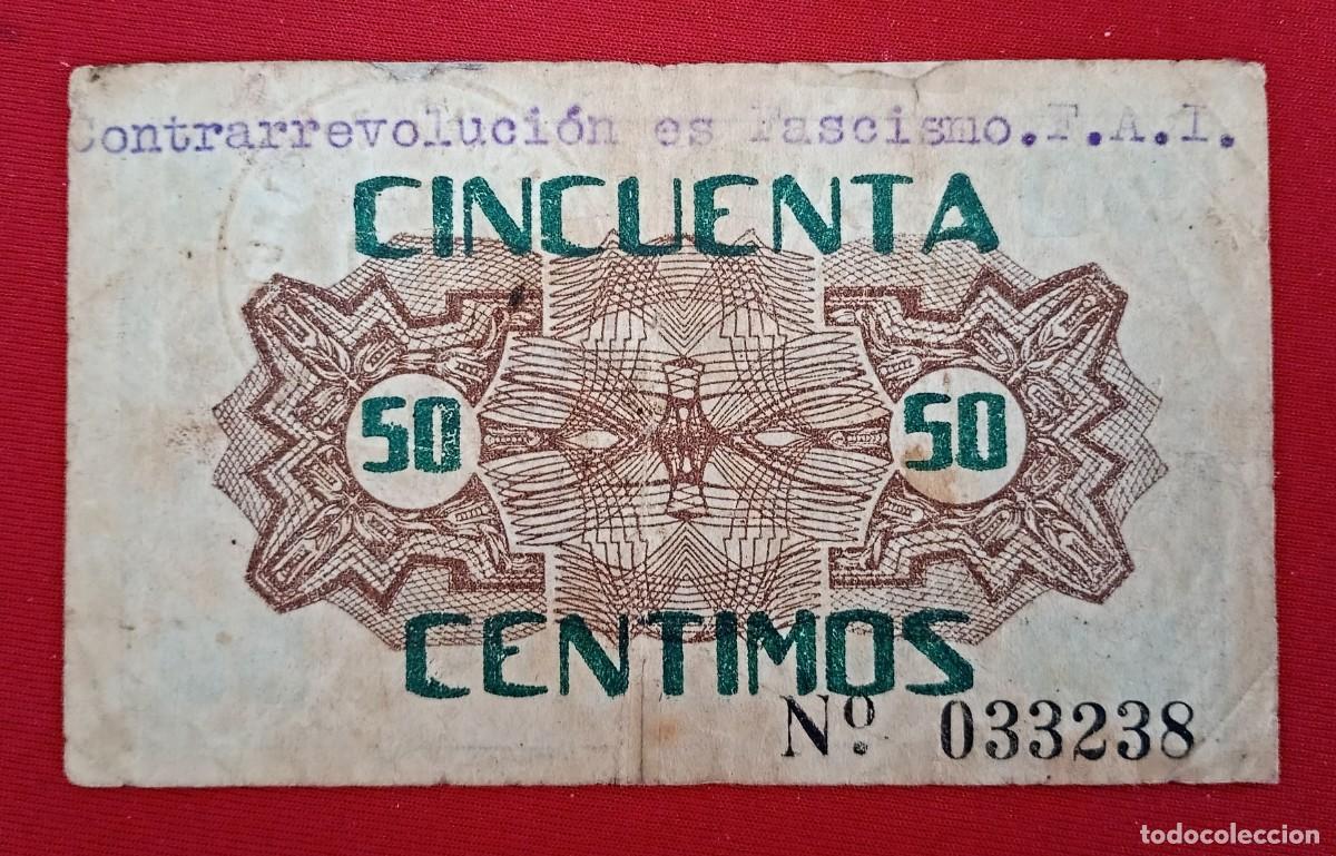 Local Banknotes: CARTAGENA. MURCIA. AYUNTAMIENTO. 50 CENTIMOS. CONSIGNA POL&Iacute;TICA FAI