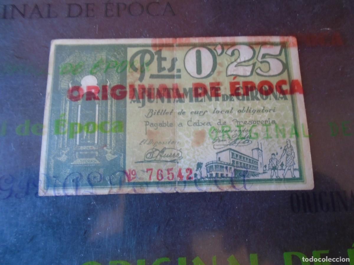 Billetes locales: (BL-188)BILLETE LOCAL - GUERRA CIVIL - 25 CTS.AJUNTAMENT DE GIRONA