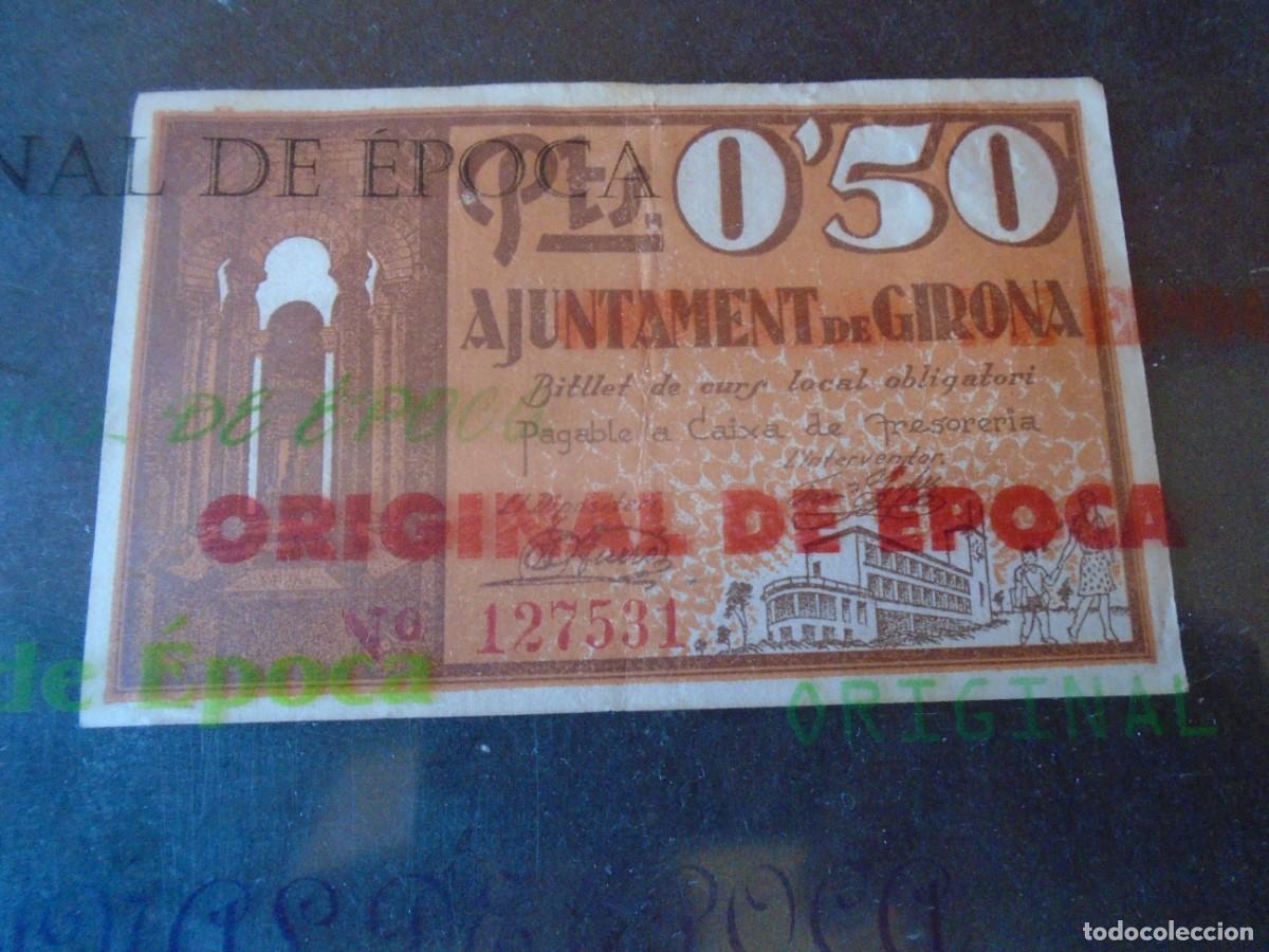 Billetes locales: (BL-189)BILLETE LOCAL - GUERRA CIVIL - 50 CTS.AJUNTAMENT DE GIRONA