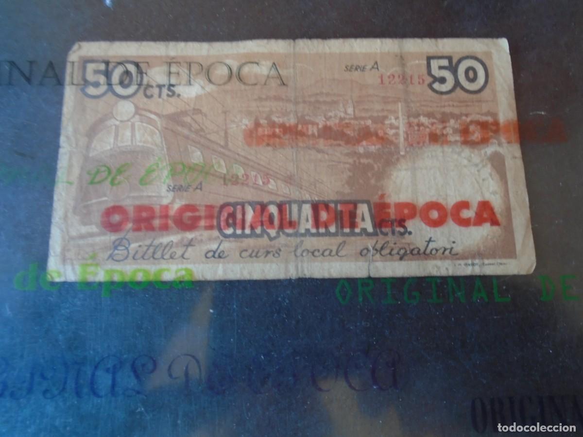 Billetes locales: (BL-194)BILLETE LOCAL - GUERRA CIVIL - 50 CTS.L&acute;AJUNTAMENT DE PINS DEL VALLES