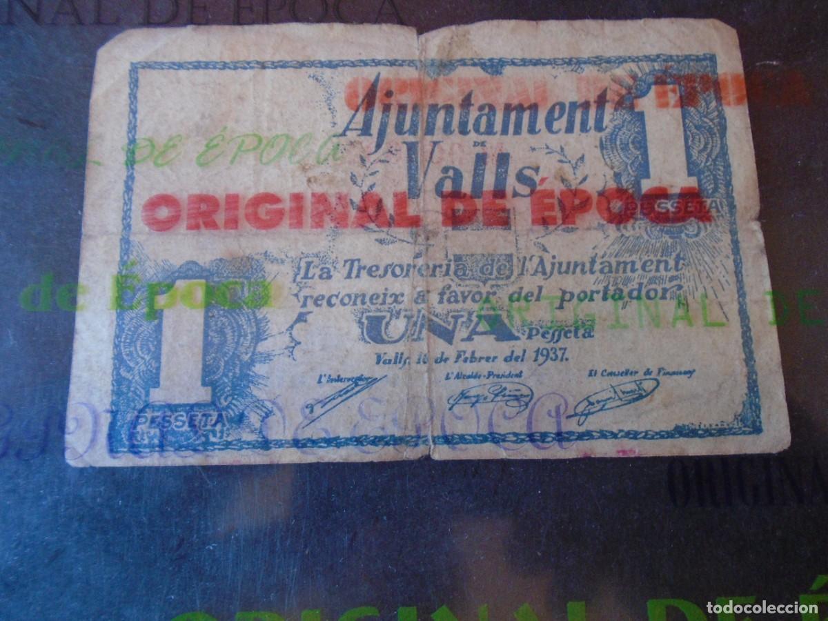 Billetes locales: (BL-202)BILLETE LOCAL - GUERRA CIVIL - UNA PESSETA AJUNTAMENT DE VALLS