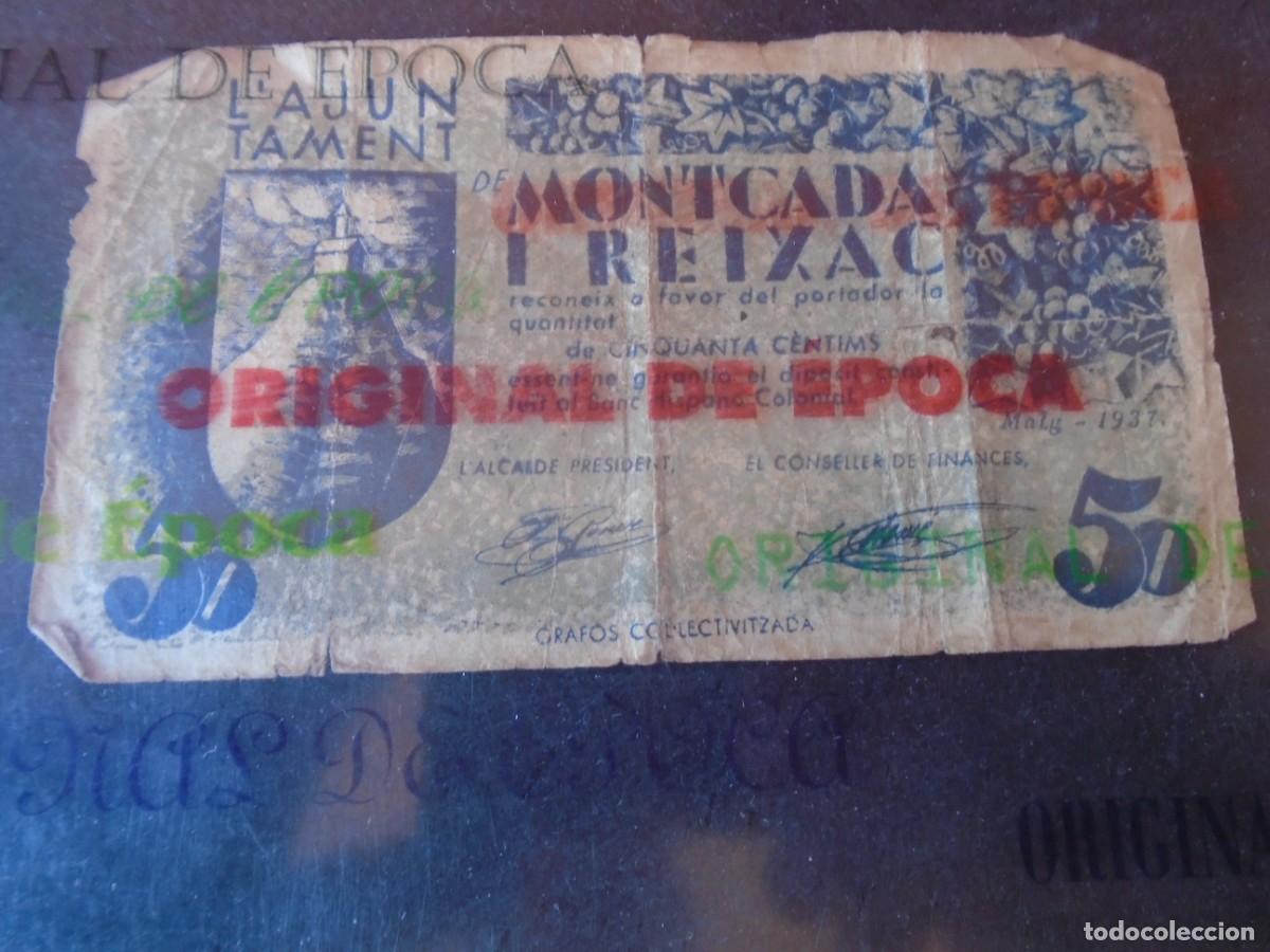 Billetes locales: (BL-206)BILLETE LOCAL - GUERRA CIVIL - 50 CTS.L&acute;AJUNTAMENT DE MONTCADA I REIXACH