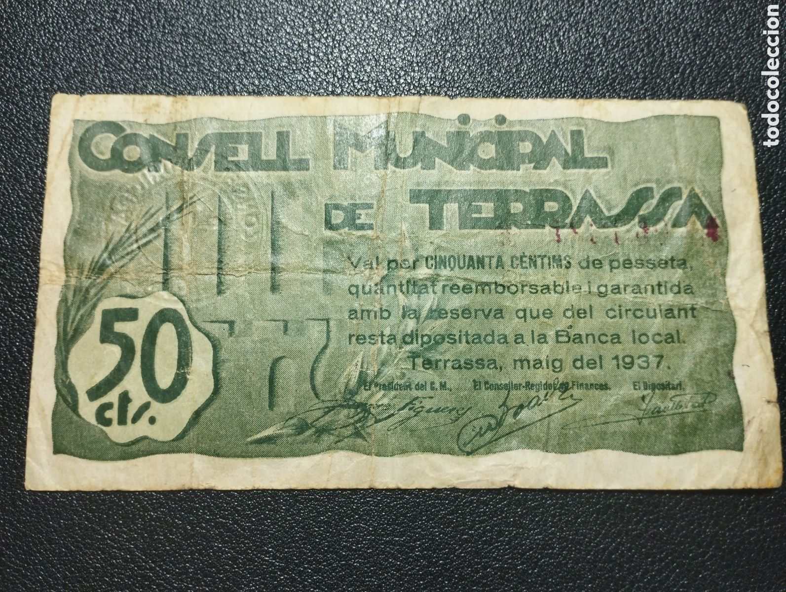 Billetes locales: Barcelona - Terrassa con sello en seco