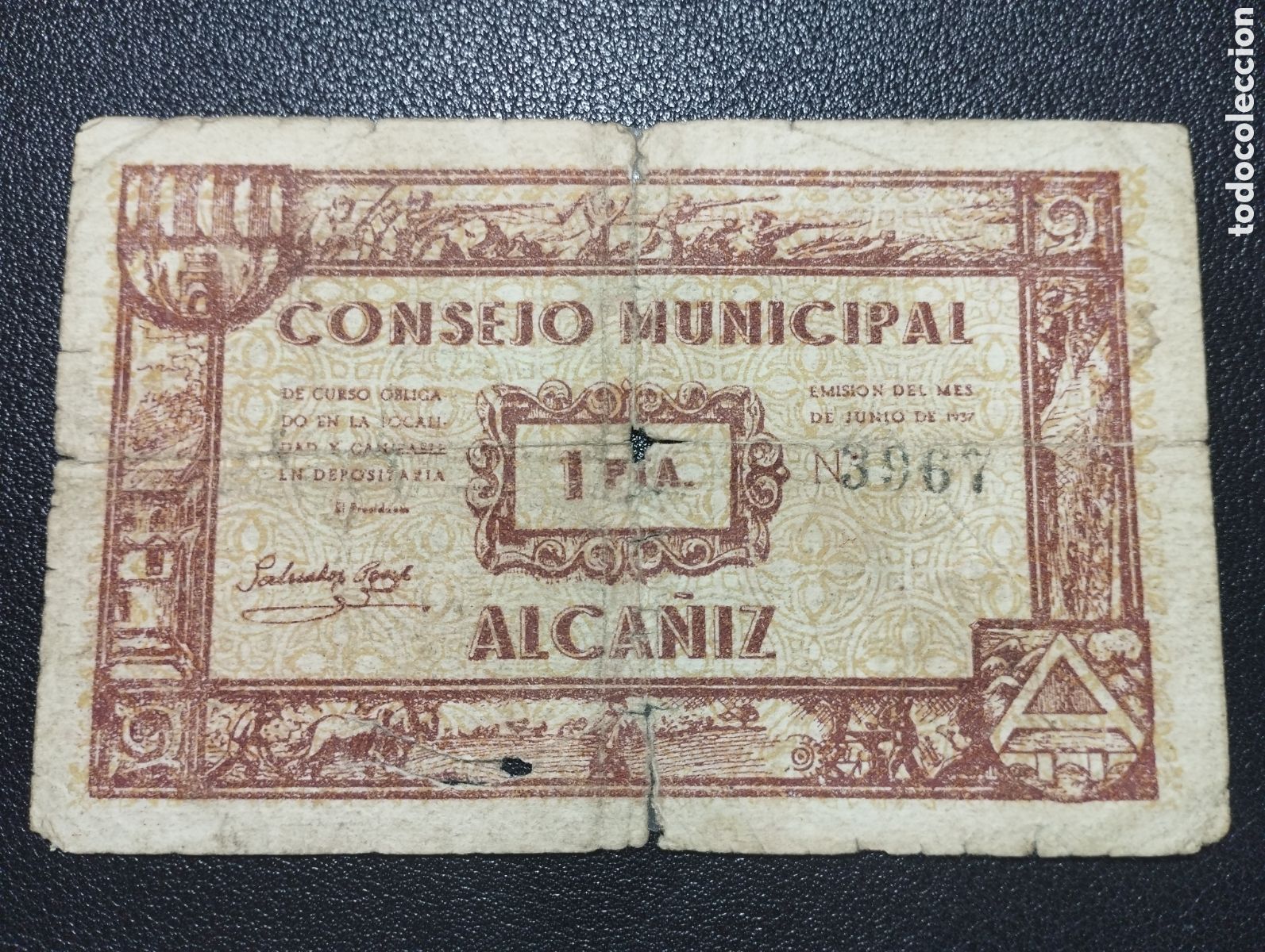 Billetes locales: Teruel - Alca&ntilde;iz consejo municipal