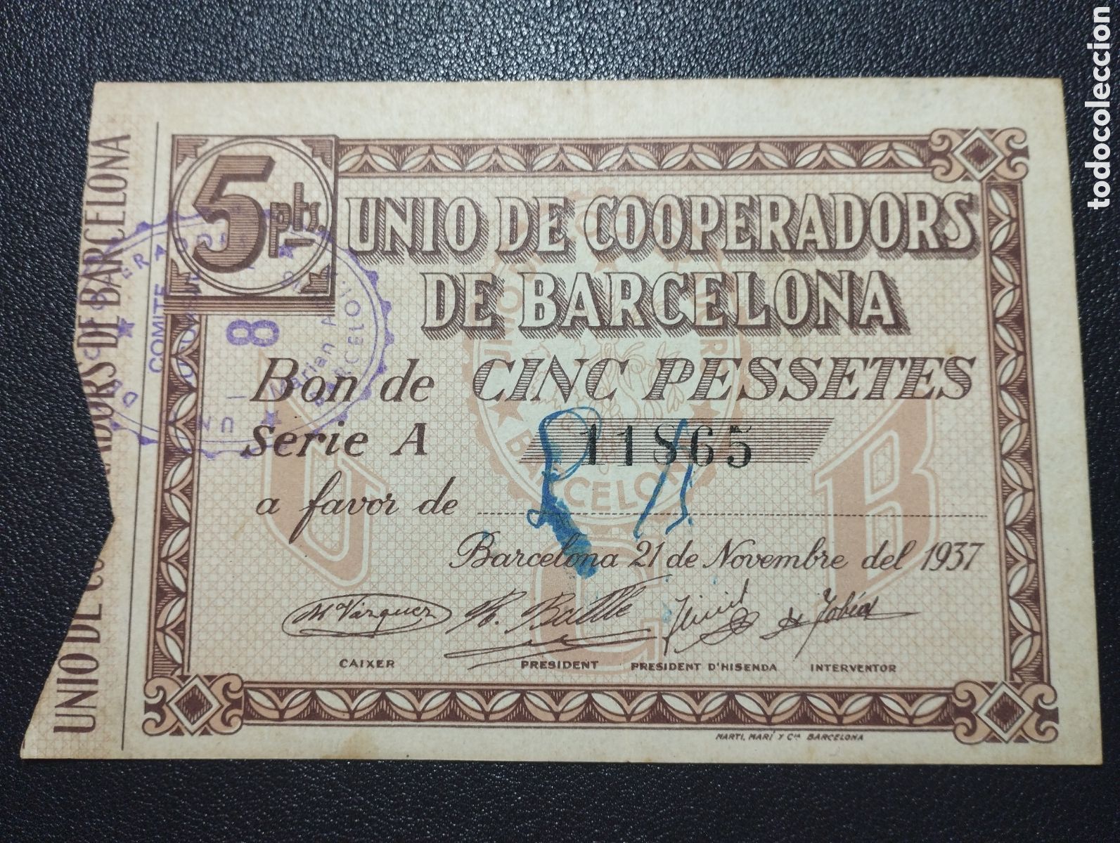 Billetes locales: Barcelona - Unio de Cooperadors - Foto 1