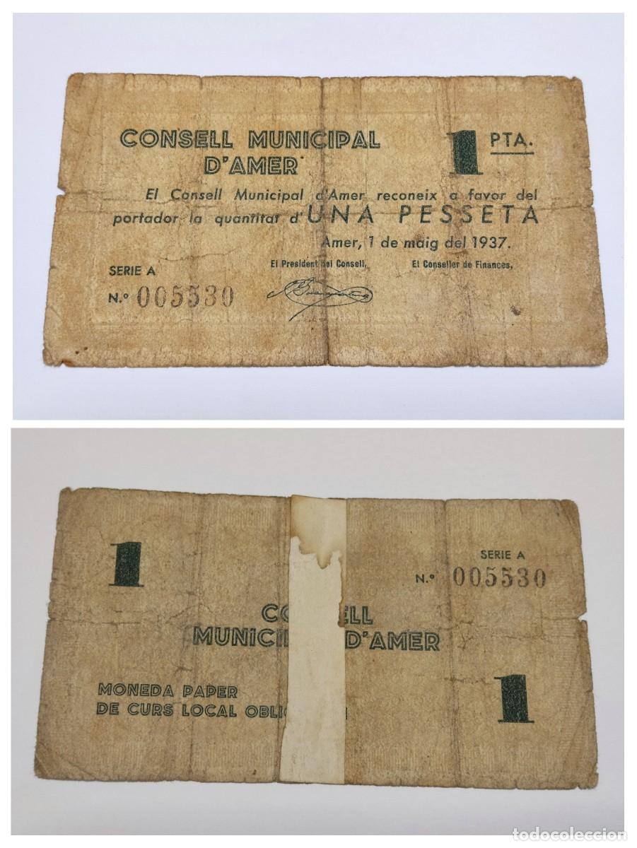 Billetes locales: AMER - BILLETES LOCALES DE LA GUERRA CIVIL