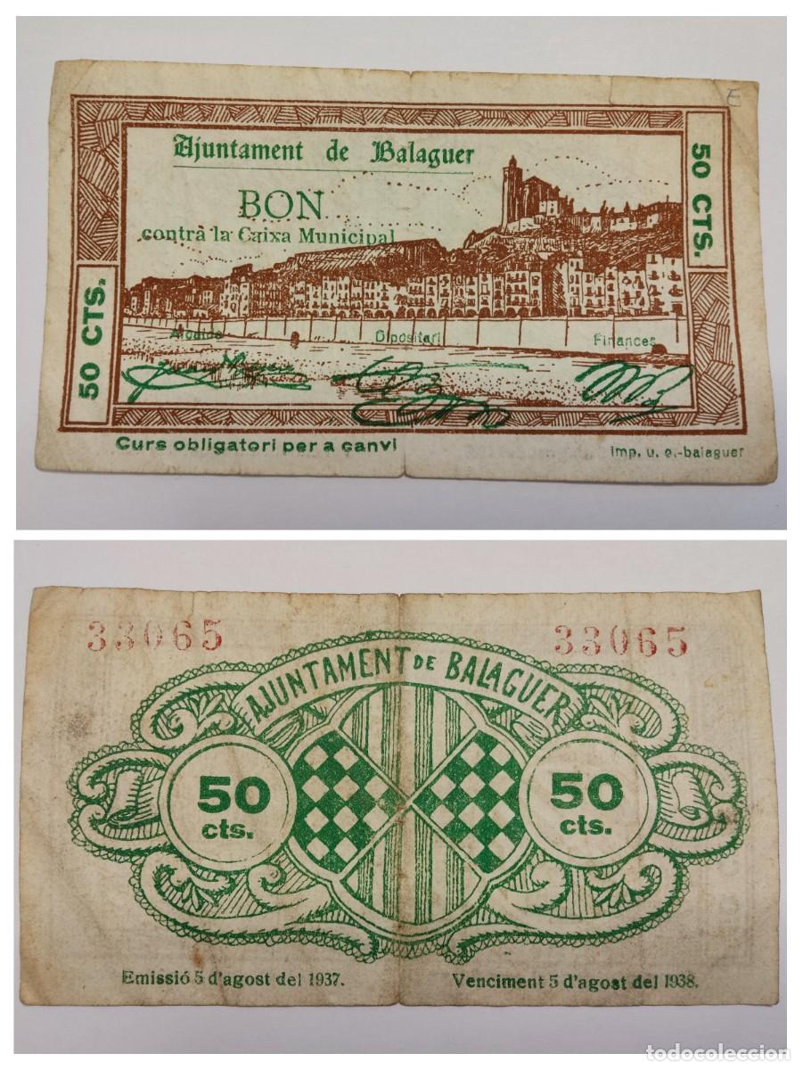 Billetes locales: BALAGUER - BILLETES LOCALES DE LA GUERRA CIVIL
