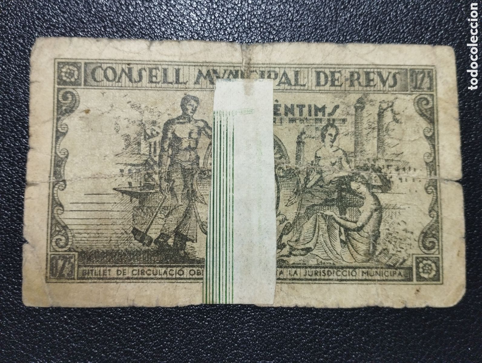 Billetes locales: Tarragona - Reus consejo municipal - Foto 2