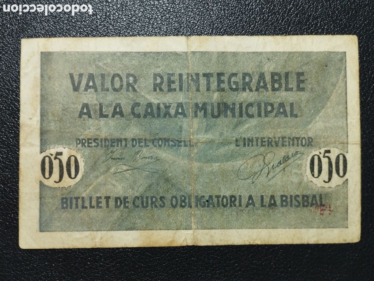 Billetes locales: Gerona - Bisbal consejo municipal
