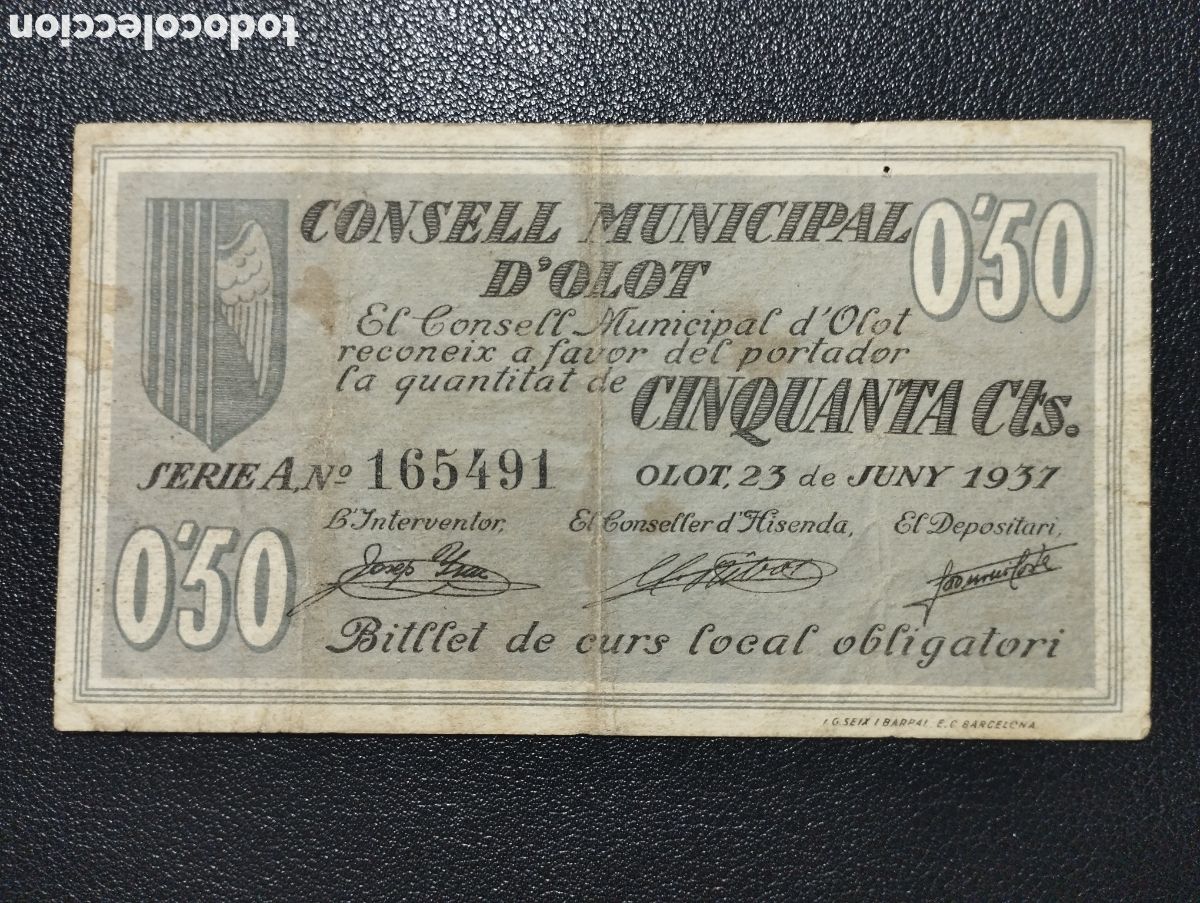 Billetes locales: Gerona - Olot consejo municipal