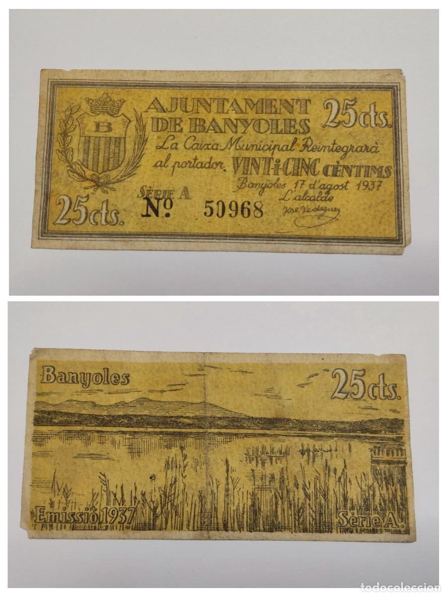Billetes locales: BANYOLES - BILLETES LOCALES DE LA GUERRA CIVIL