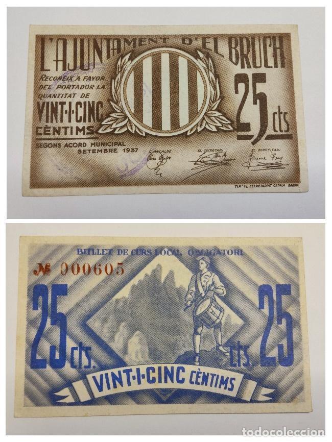 Billetes locales: BRUCH - BILLETES LOCALES DE LA GUERRA CIVIL