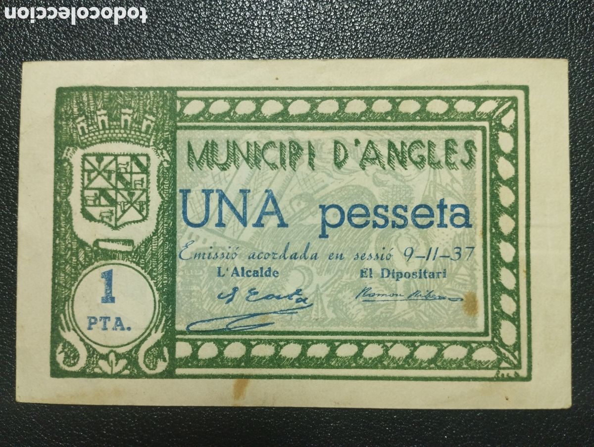 Billetes locales: Gerona - Angles 9-11-37