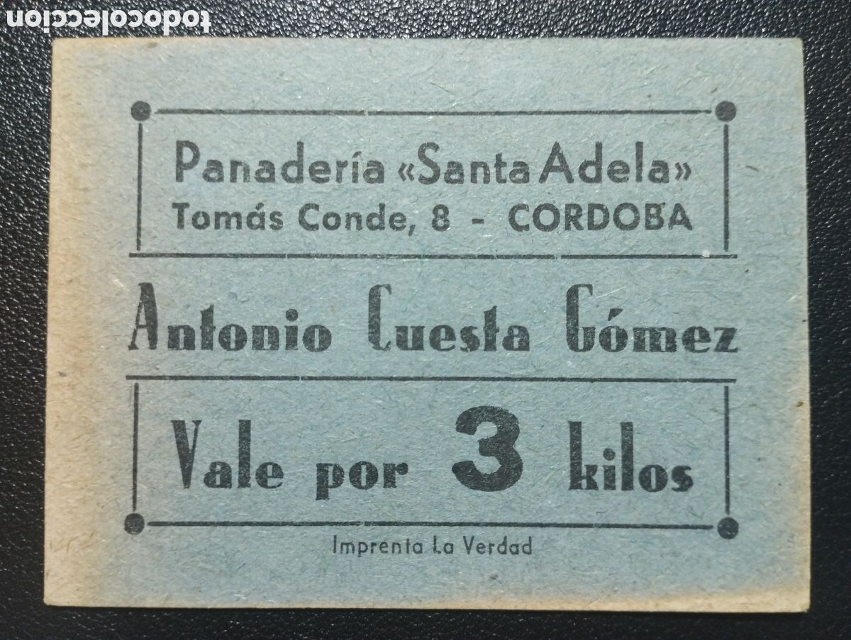 Billetes locales: C&oacute;rdoba - Santa Adela SC panader&iacute;a