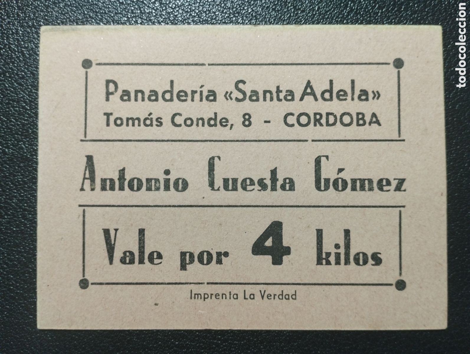 Billetes locales: C&oacute;rdoba - Santa Adela SC panader&iacute;a