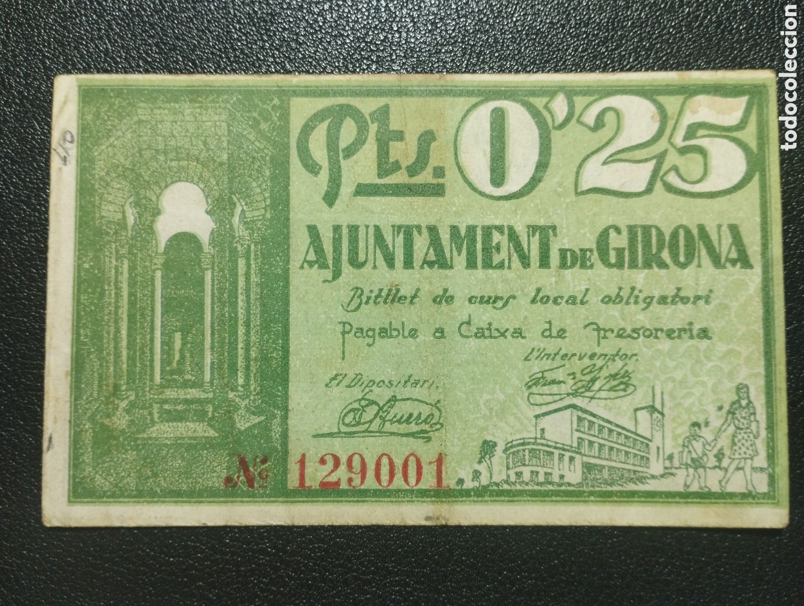 Billetes locales: Gerona con sello en seco