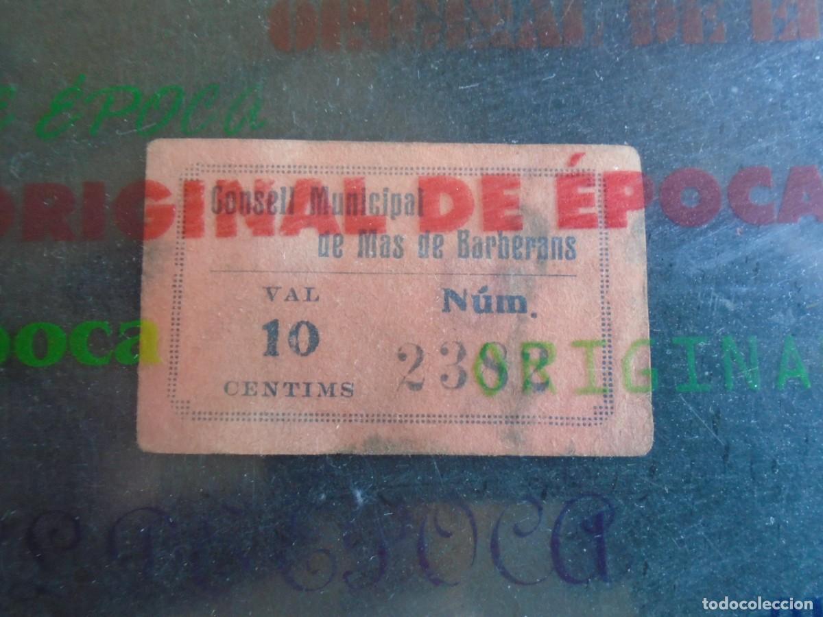 Billetes locales: (YA-002C)VAL 10 CTS.CONSELL MUNICIPAL DE MAS DE BARBERANS(TARRAGONA)-GUERRA CIVIL
