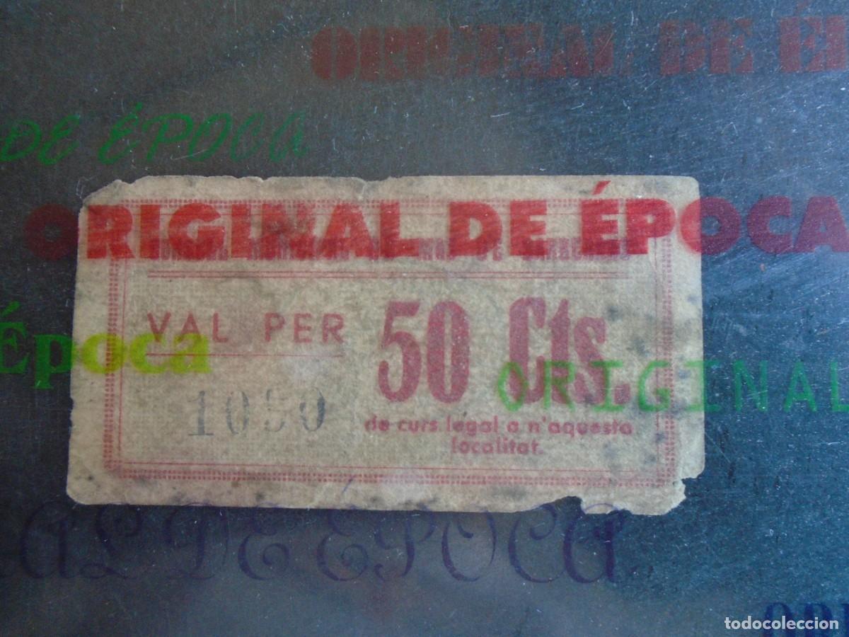 Billetes locales: (YA-003B)VAL 50 CTS.CONSELL MUNICIPAL DE MAS DE BARBERANS(TARRAGONA)-GUERRA CIVIL