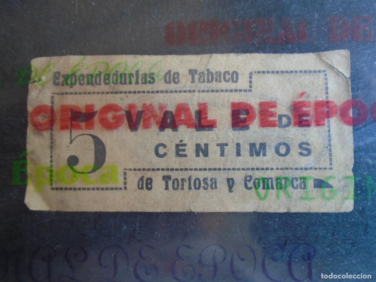 Billetes locales: (YA-006)VALE 5 CENTIMOS EXPENDEDURIAS DE TABACO DE TORTOSA Y COMARCA