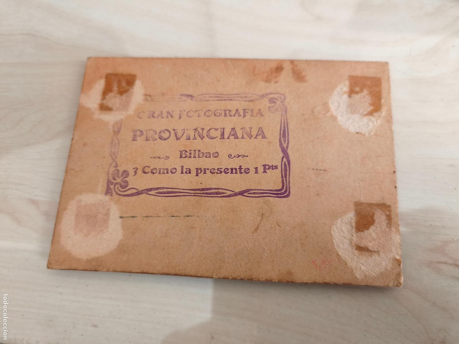 Billetes locales: Gran fotograf&iacute;a Provinciana de Bilbao, tres vales como este val&iacute;an 1 peseta