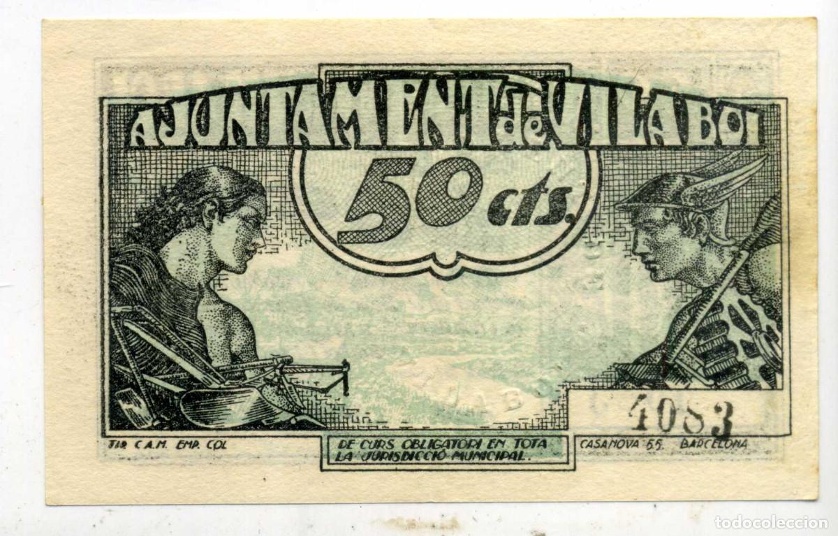 Billetes locales: XS- VILABOI 50 C&egrave;ntims GUERRA CIVIL Maig 1937 T-2761