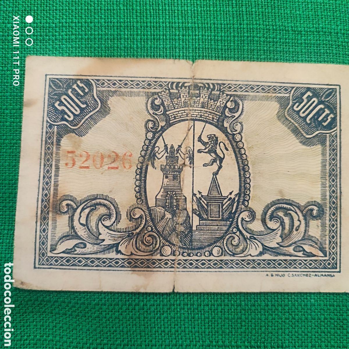 Billetes locales: Billete local de Almansa de 50cts