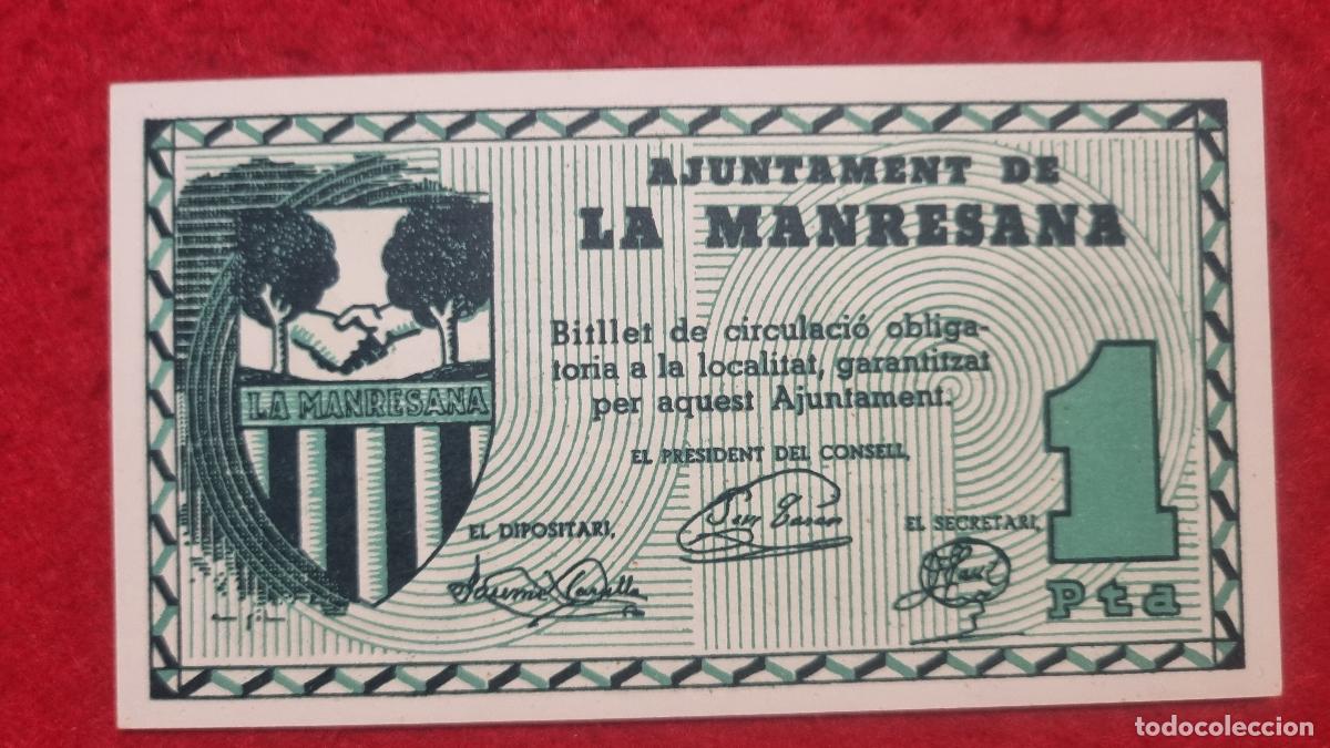 Billetes locales: BILLETE LOCAL GUERRA CIVIL LA MANRESANA 1 PESETA 1937 FACSIMIL PG