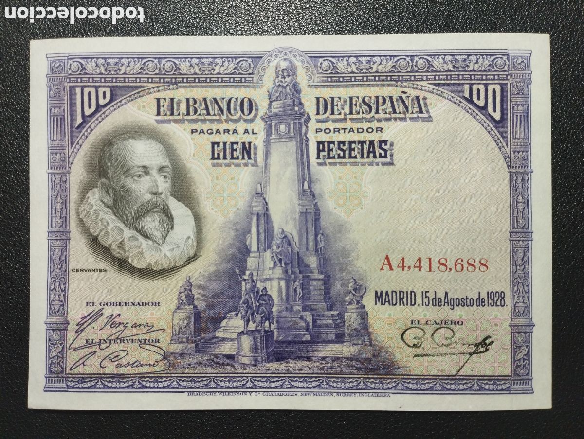 Billetes locales: Espa&ntilde;a 100 pesetas 1928 SC