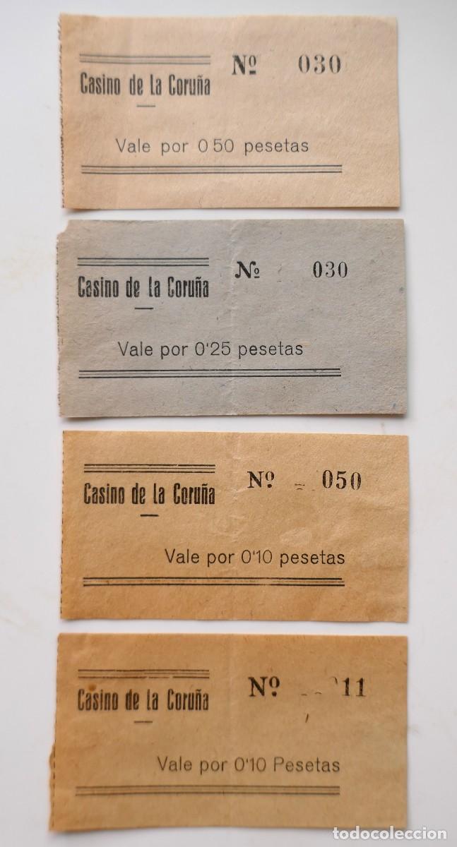 Billetes locales: 4 VALES CASINO LA CORU&Ntilde;A