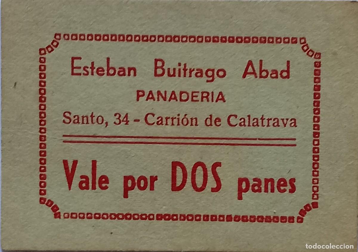 Billetes locales: BILLETE LOCAL VALE POR DOS PANES CARRI&Oacute;N DE CALATRABA 1937 GUERRA CIVIL