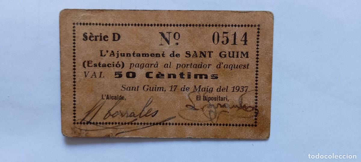 Billetes locales: BILLETE LOCAL DE 50 CENTIMOS FREIXANET 1937 GUERRA CIVIL