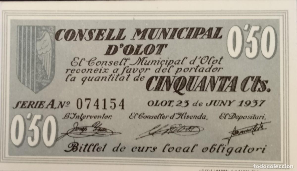 Billetes locales: BILLETE LOCAL DE 1 PESETA HOSTOLES 1937 GUERRA CIVIL