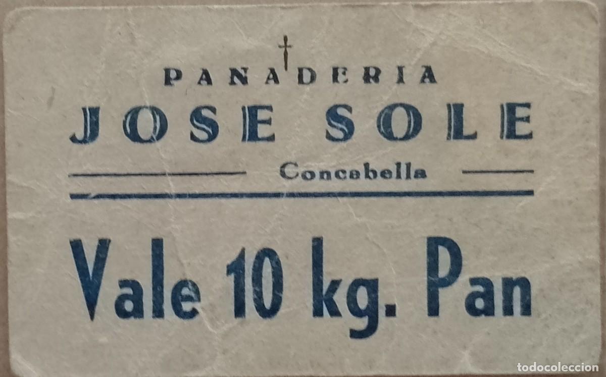 Billetes locales: BILLETE LOCAL DE 10 KG. DE PAN JOSE SOLE 1937 GUERRA CIVIL