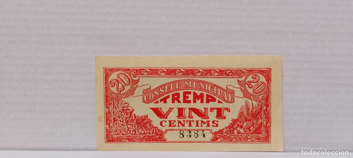 Billetes locales: BILLETE LOCAL DE 25 CENTIMOS TREMP 1937 GUERRA CIVL
