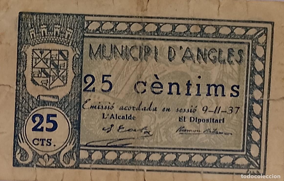 Billetes locales: BILLETE LOCAL DE 25 CENTIMOS DE VALLS 1937 GUERRA CIVL