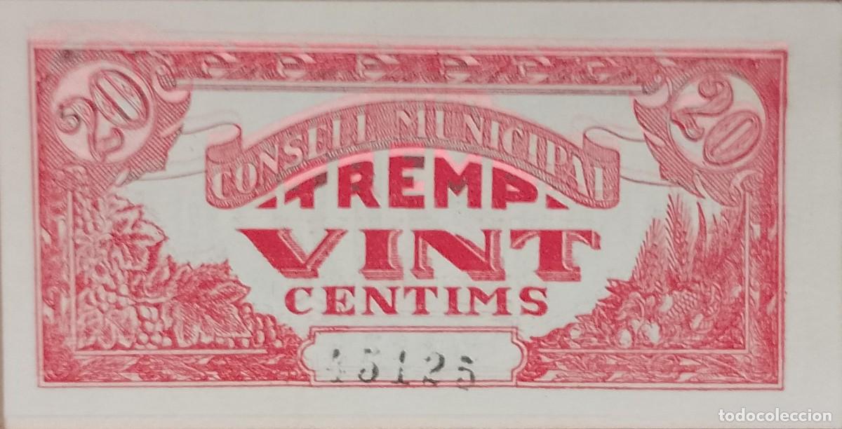 Billetes locales: BILLETE LOCAL DE 25 CENTIMOS TREMP 1937 GUERRA CIVL