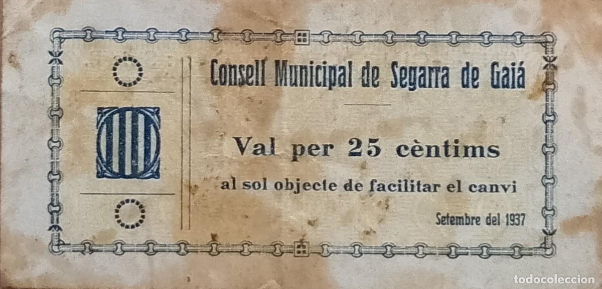 Billetes locales: BILLETE LOCAL DE 25 CENTIMOS DE SURIA 1937 GUERRA CIVL